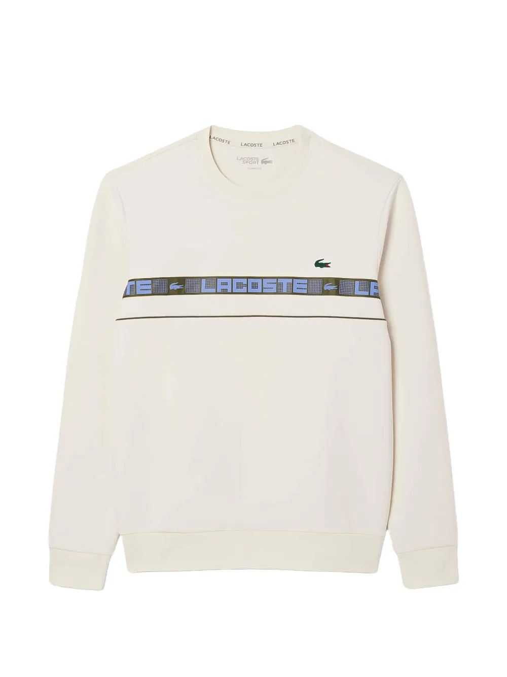 Lacoste logo-stripe sweatshirt Beige