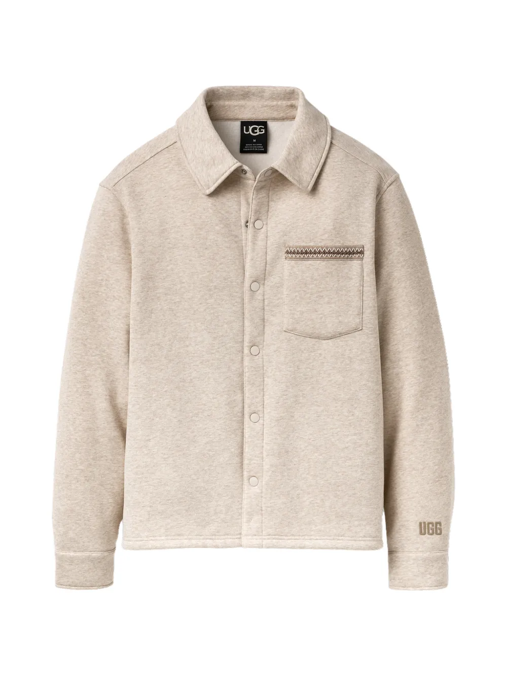 UGG Tasman braid-trim shirt jacket - Toni neutri
