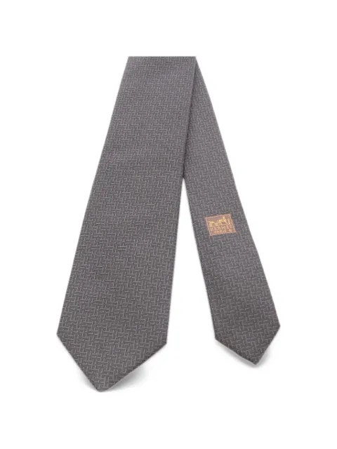 Hermès Pre-Owned 2010 H logo-pattern silk tie