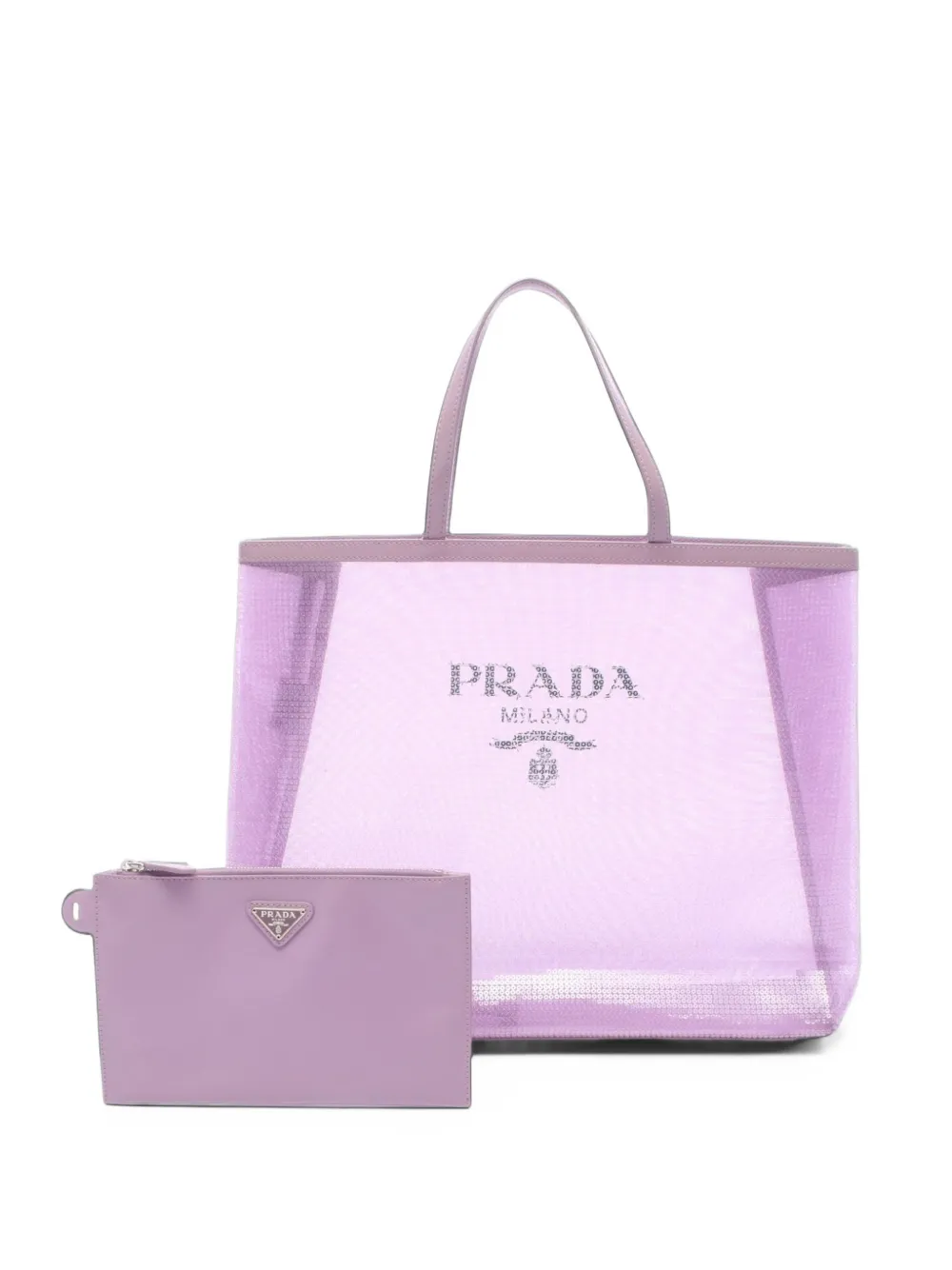 Prada Pre-Owned 2000s sequin mesh tote bag - Purple