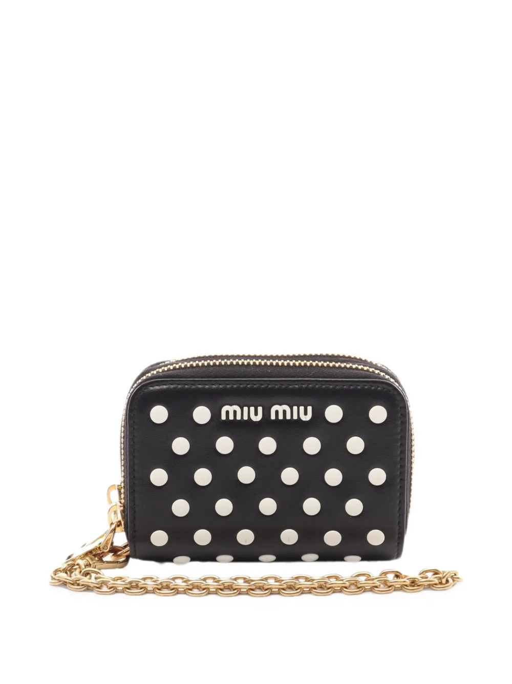 Miu Miu Pre-Owned 2010s polka-dot coin purse - Nero