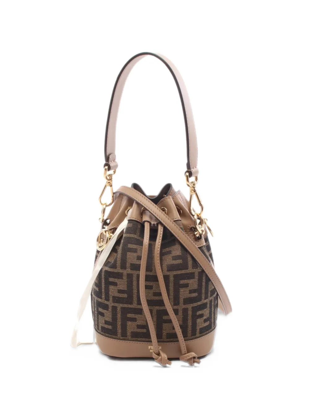 Fendi Pre-Owned 2020s mini Mon Tresor Zucca bucket bag - Brown