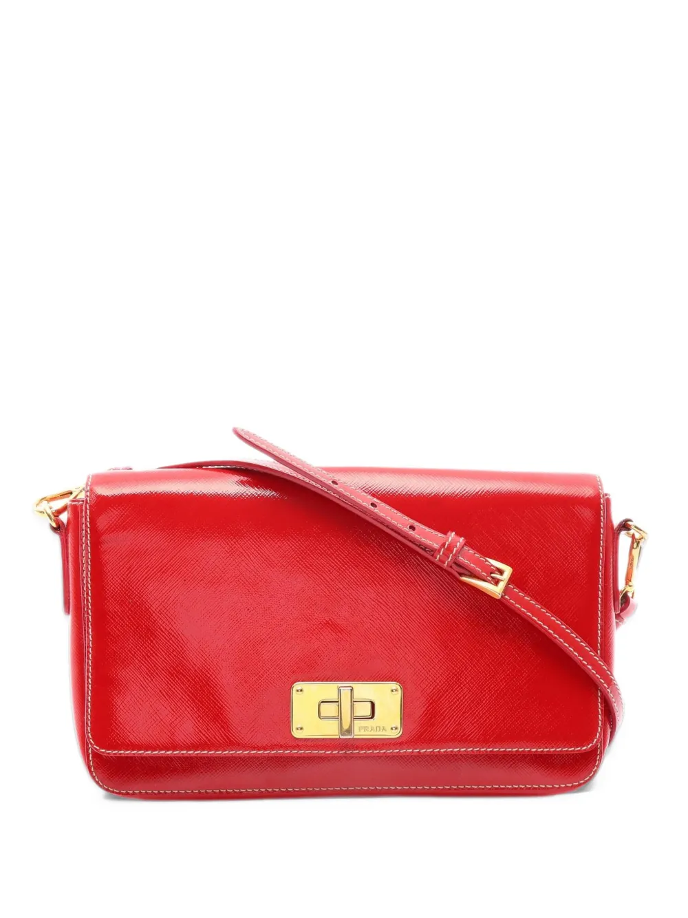 Prada Pre-Owned 2000s Saffiano Vernic shoulder bag - Red