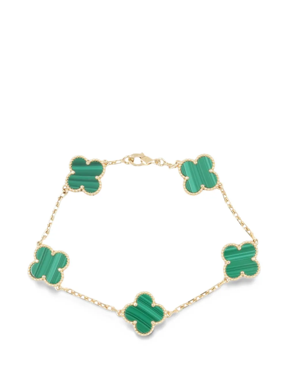 Van Cleef & Arpels Pre-Owned 2010s Alhambra Malachite bracelet - Oro