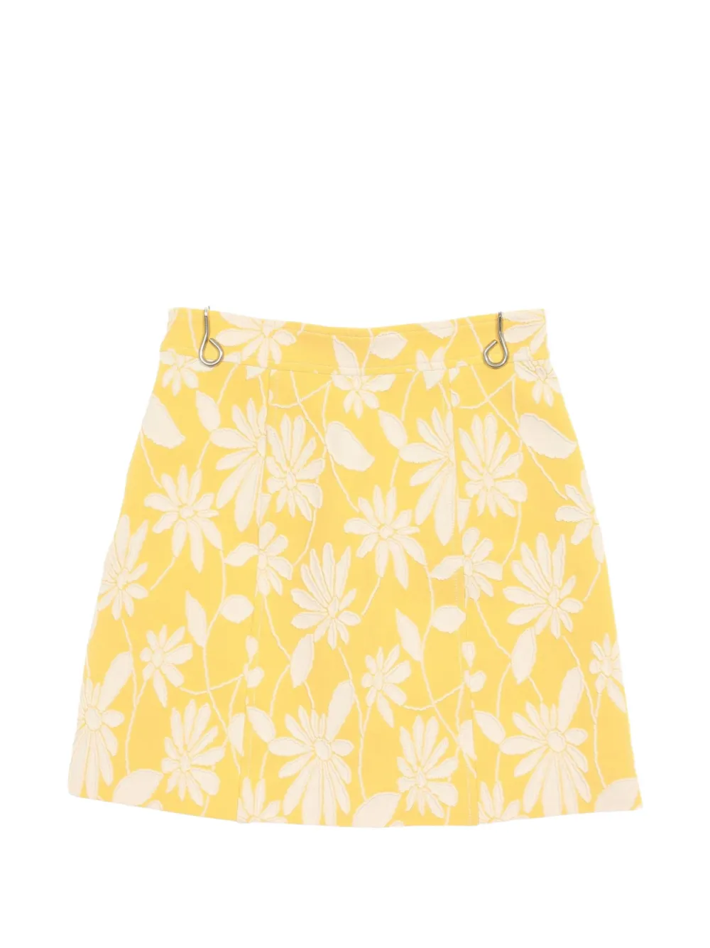 Miu Miu Pre-Owned 2010s floral-pattern jacquard mini skirt - Giallo