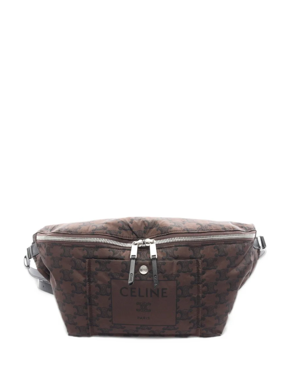 Celine Pre-Owned Triomphe-pattern sling bag - Marrone