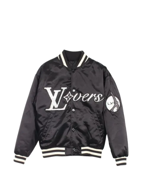 Louis Vuitton Pre-Owned embroidered baseball bomber jacket
