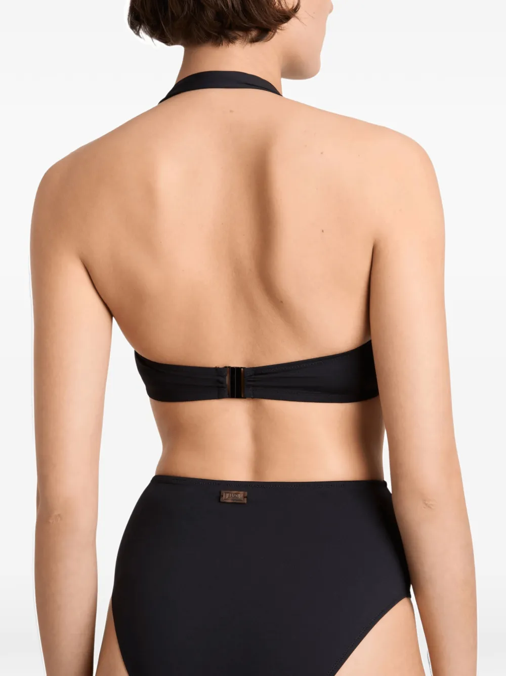 Vilebrequin Fania asymmetric halter-neck bikini top Zwart