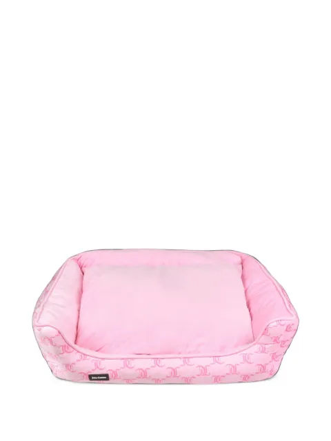 Juicy Couture monogram-print velvet pet bed