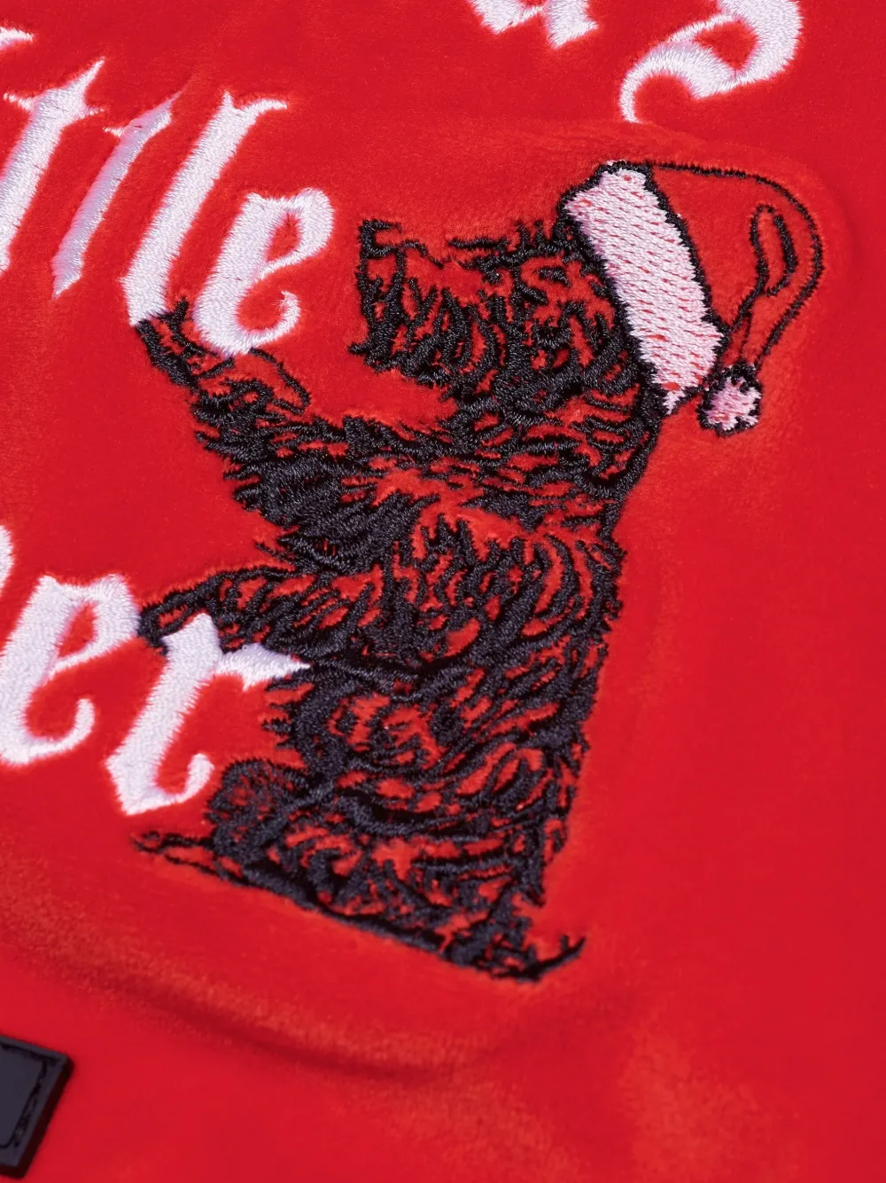 Juicy Couture Santa's Little Helper embroidered pet hoodie Rood