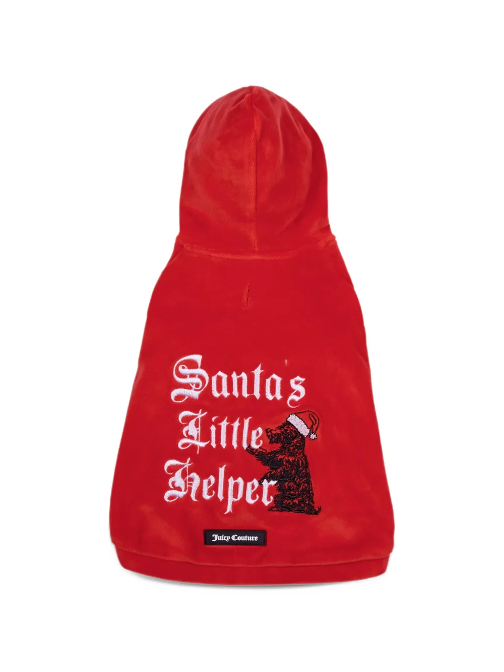 Juicy Couture Santa's Little Helper embroidered pet hoodie Rood
