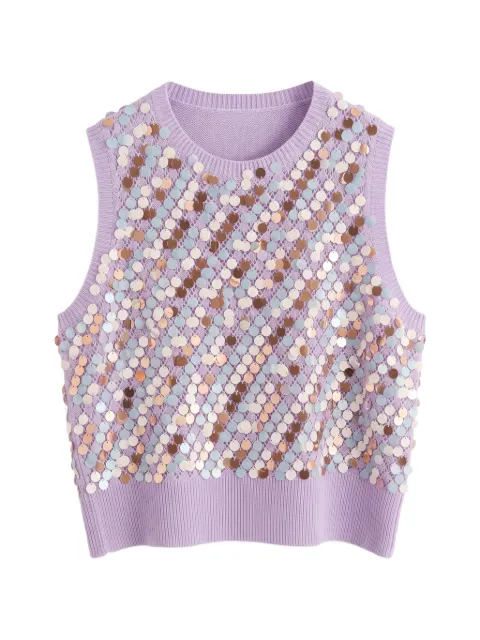ZANKOV Oliver sequin-embellished sleeveless sweater