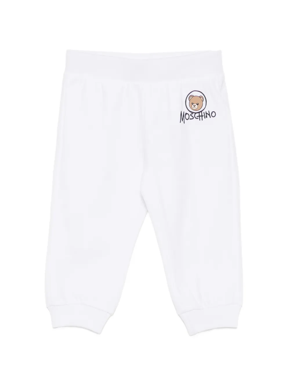 Moschino Kids Teddy Bear logo-print track pants Wit