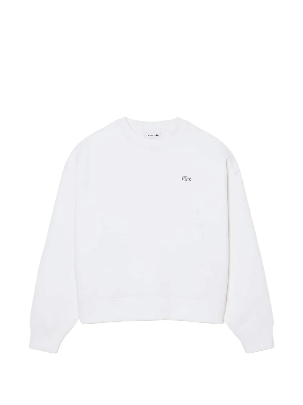 Lacoste oversized logo-patch sweatshirt Wit