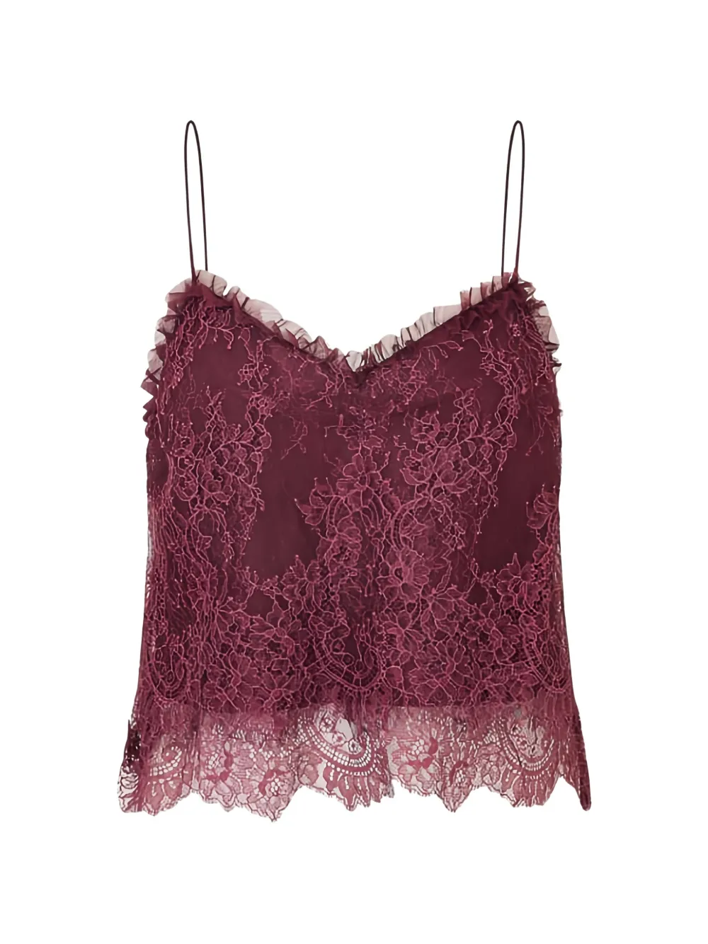 LoveShackFancy Ferni lace tank top - Rosso