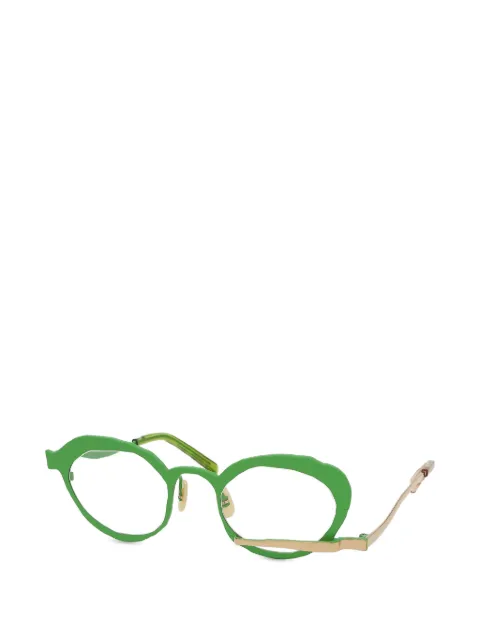 Masahiro Maruyama asymmetric geometric-frame glasses
