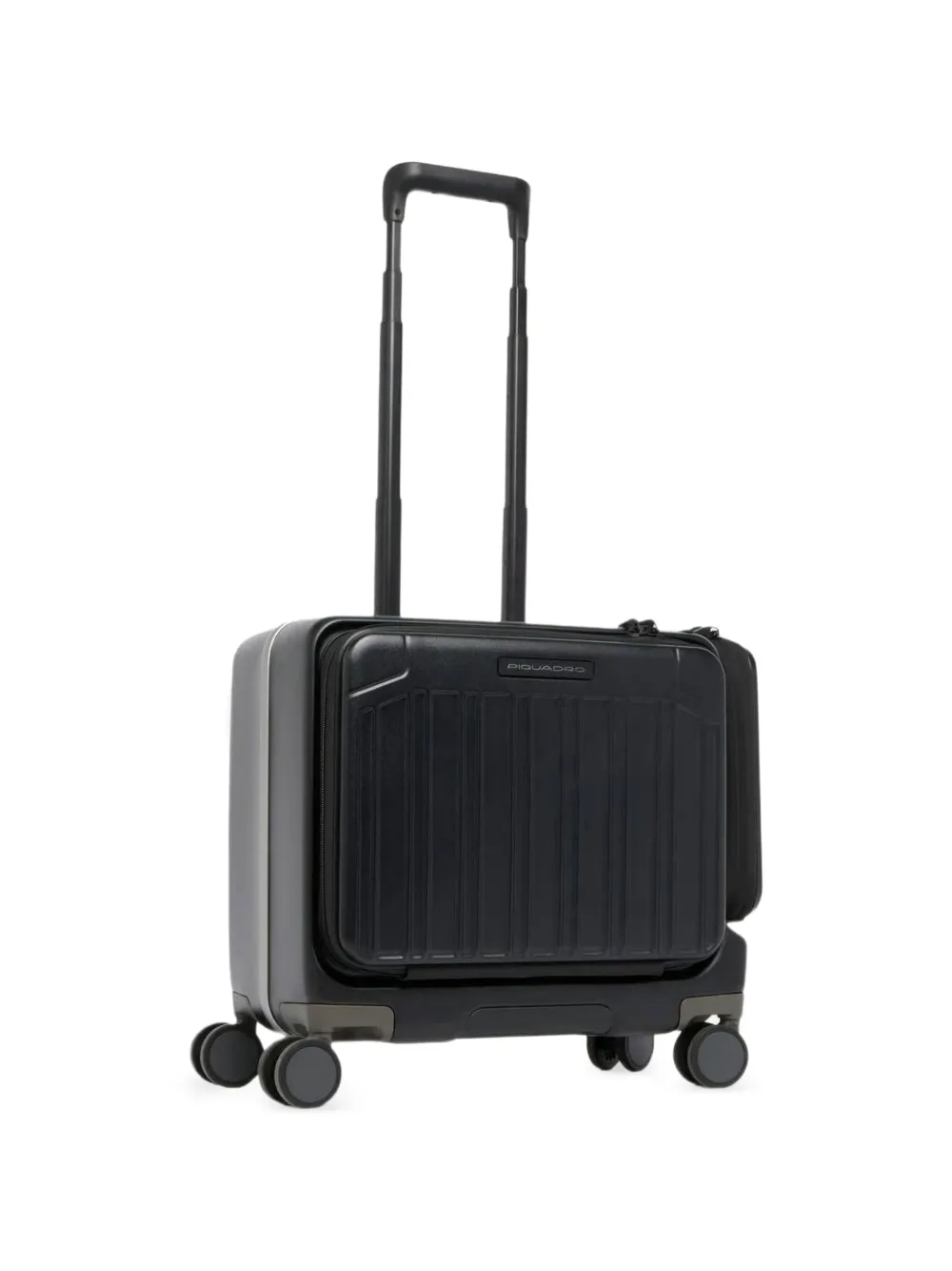 PIQUADRO ridged hard-shell suitcase Zwart
