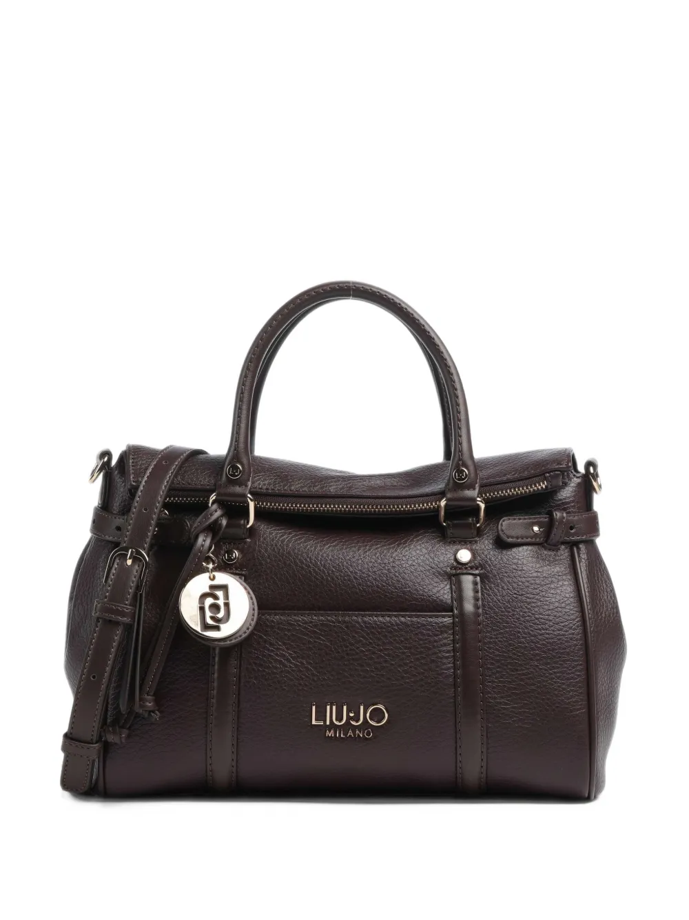 LIU JO logo-plaque tote bag - Marrone