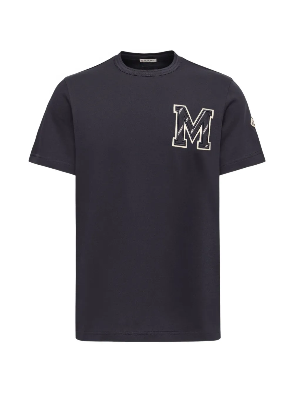 Moncler cotton jersey monogram t-shirt Blauw