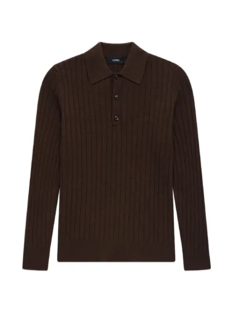 AMIRI soft-rib knit polo shirt 