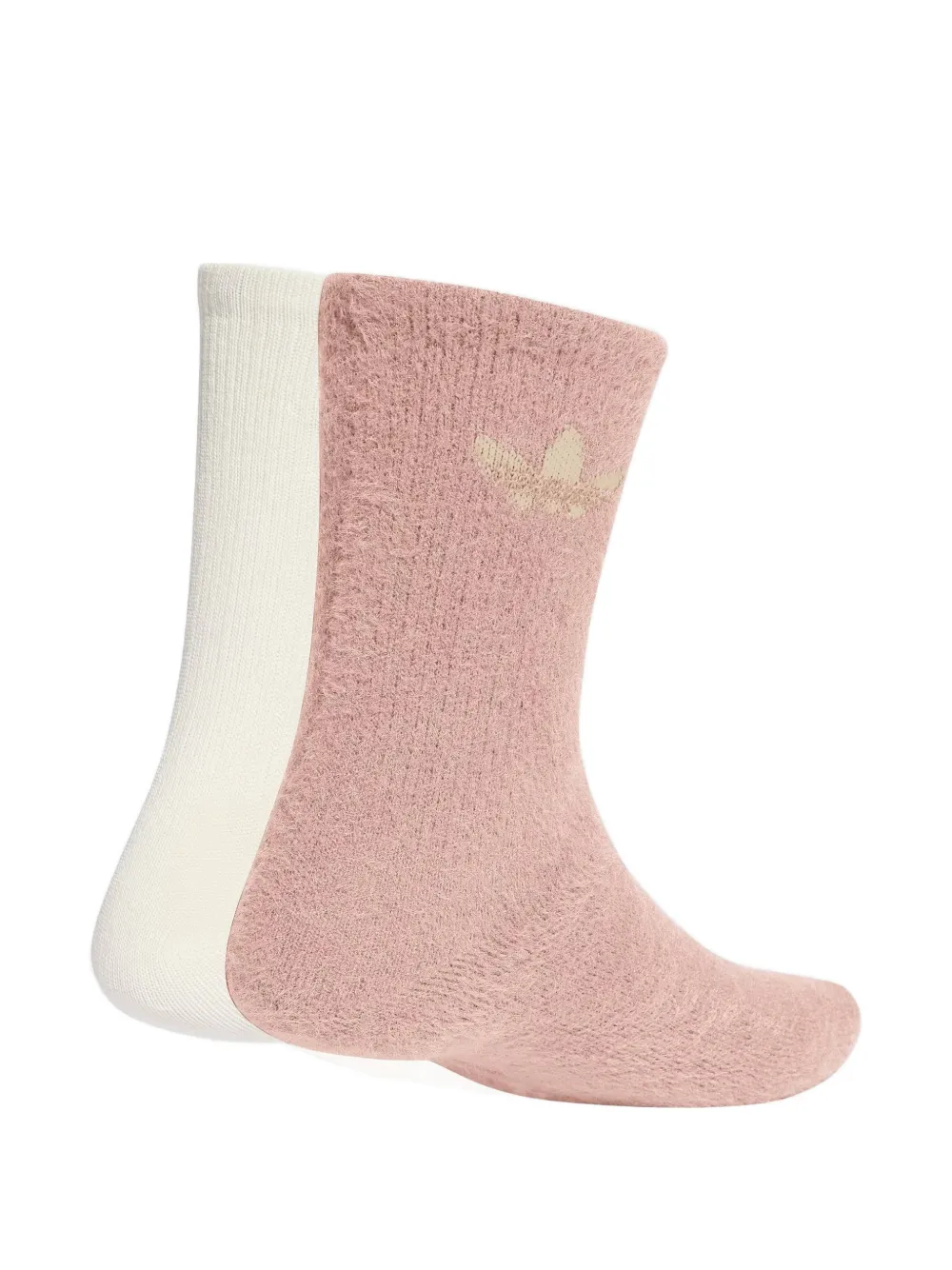 adidas fluffy crew sock 2 pairs Roze