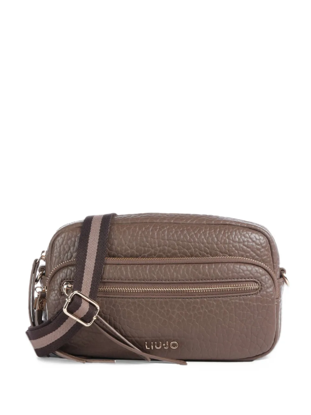 LIU JO grained-effect crossbody bag - Marrone