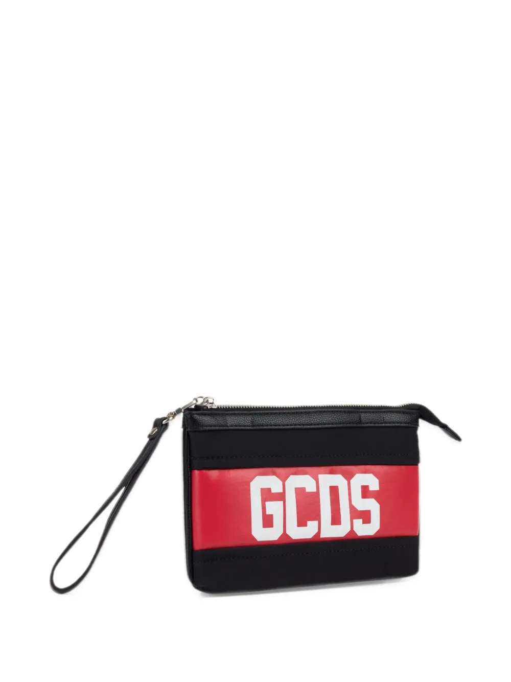GCDS logo-print pouch Zwart