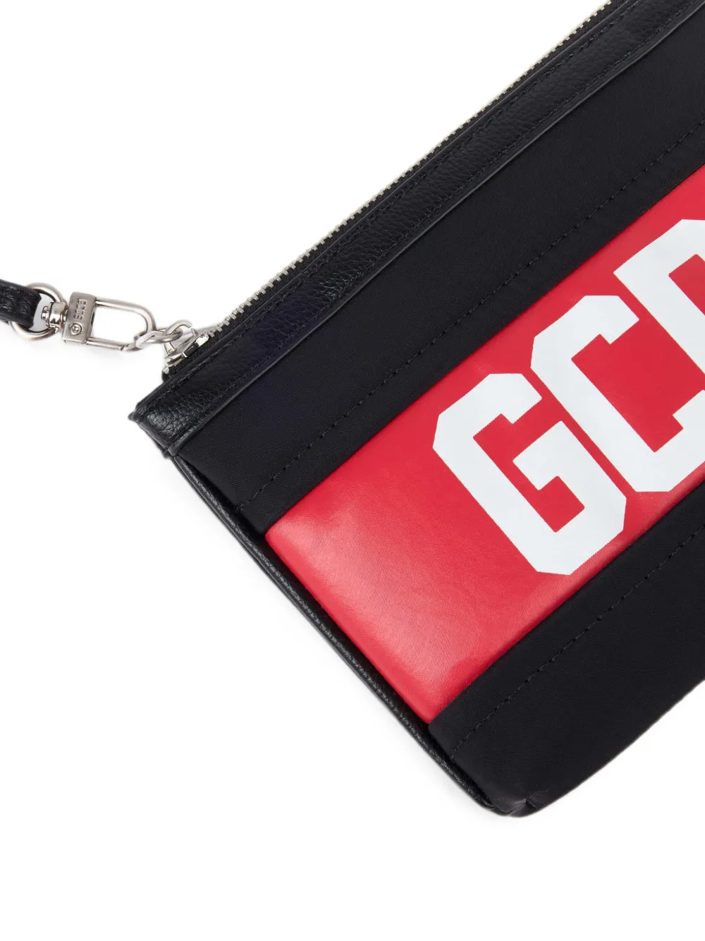 GCDS logo-print pouch Zwart