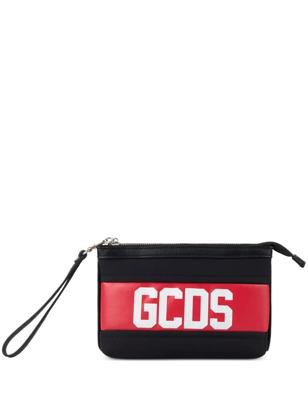 GCDS logo-print pouch Zwart