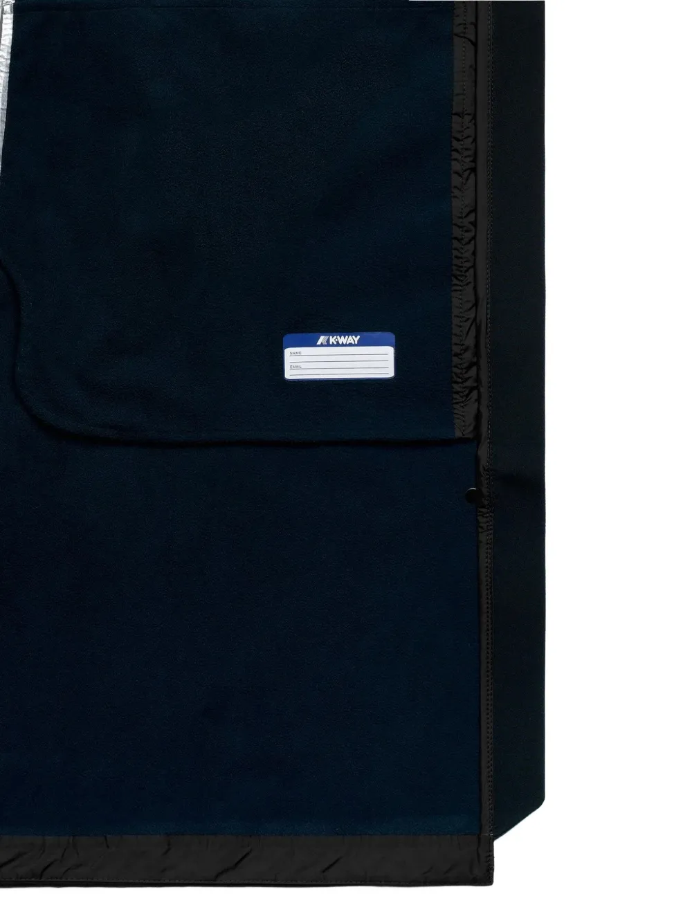 K-Way Stephale hooded logo-patch coat Zwart