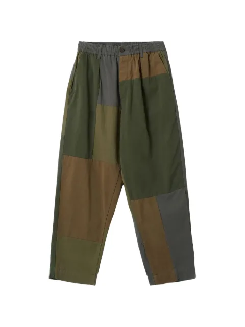 Universal Works patchwork pleated trousers
