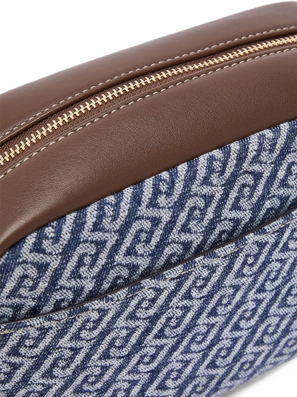 LIU JO medium crossbody bag denim-effect Bruin