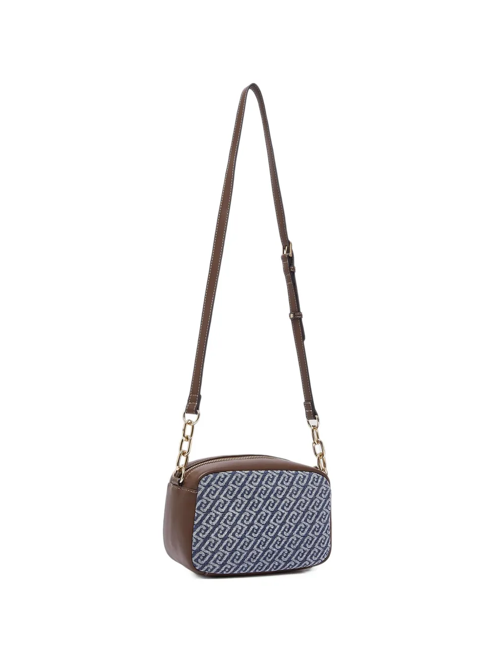 LIU JO medium crossbody bag denim-effect - Marrone