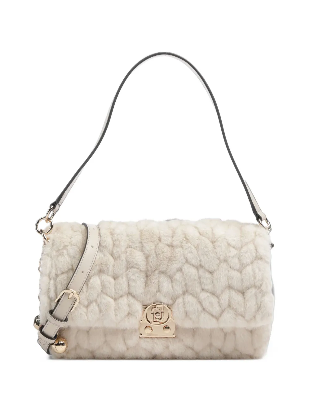 LIU JO faux-fur shoulder bag - Toni neutri