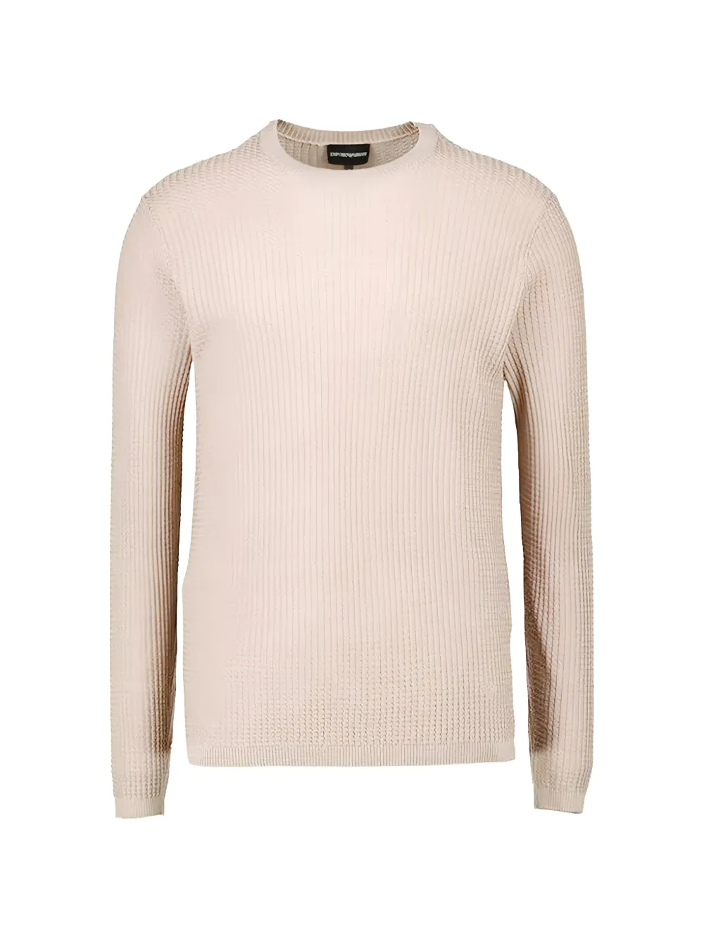 Emporio Armani ribbed-knit crew-neck sweater - Toni neutri