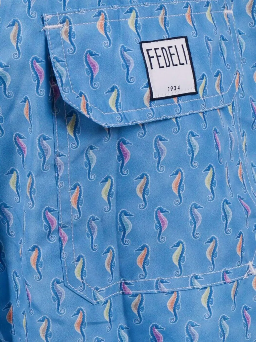 Fedeli seahorse-print swim shorts Blauw