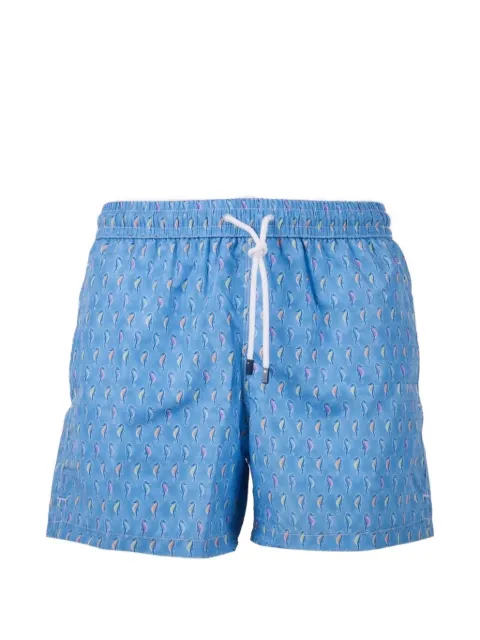 Fedeli seahorse-print swim shorts