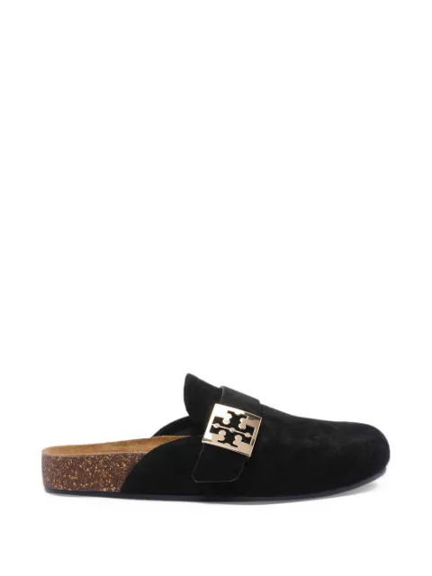 Tory Burch mules Mellow de gamuza con placa del logo