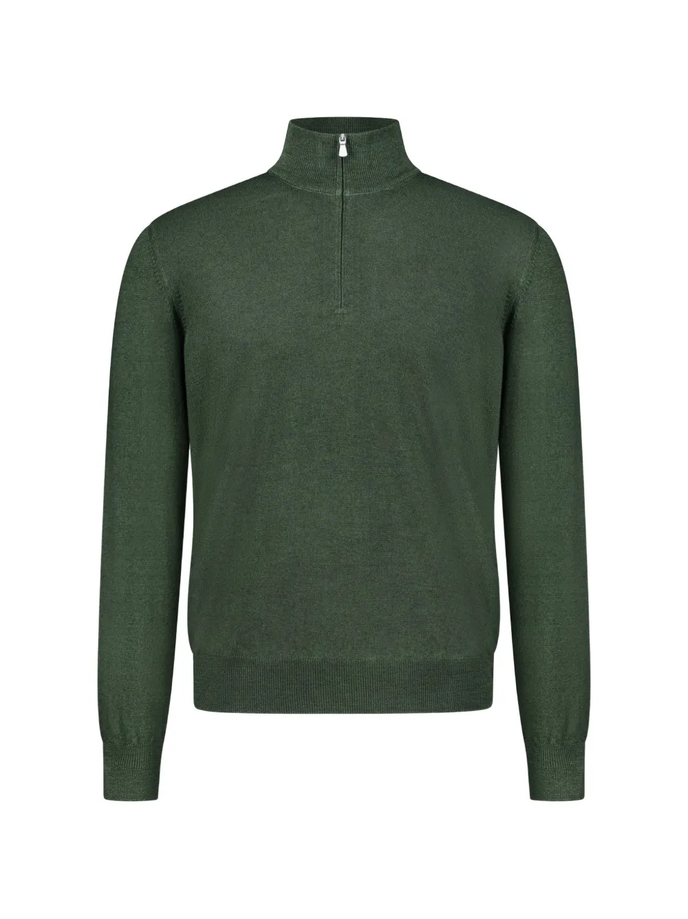 Gran Sasso quarter-zip wool sweater Groen