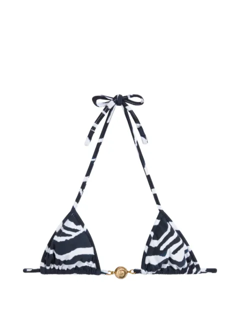 Reina Olga Splash zebra-print bikini top