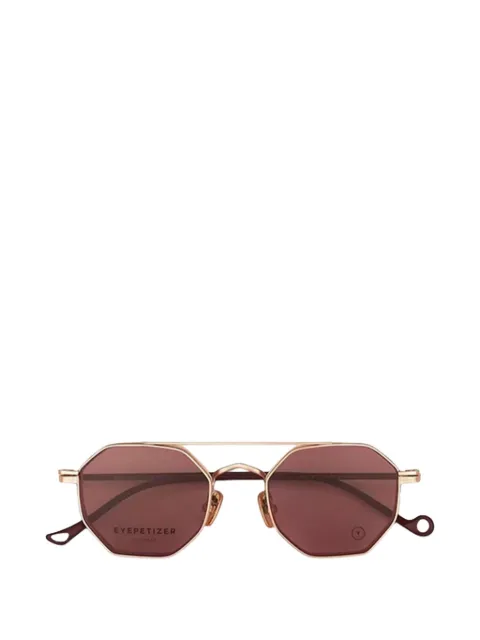 Eyepetizer Lime Vista clip-on geometric-frame glasses