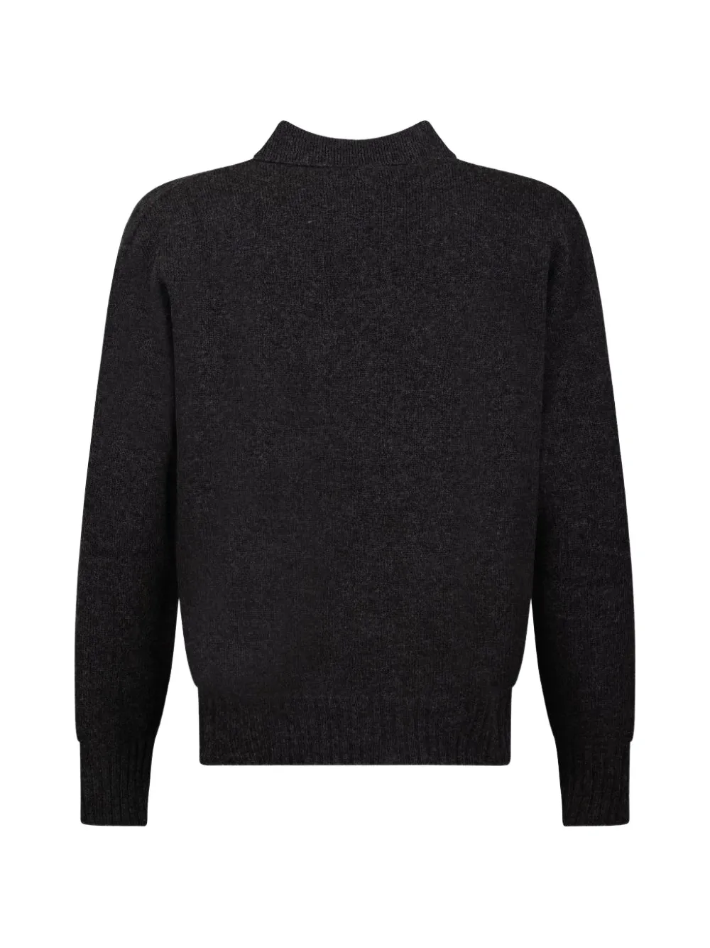 AMARÁNTO button-up long-sleeve polo collar jumper Grijs