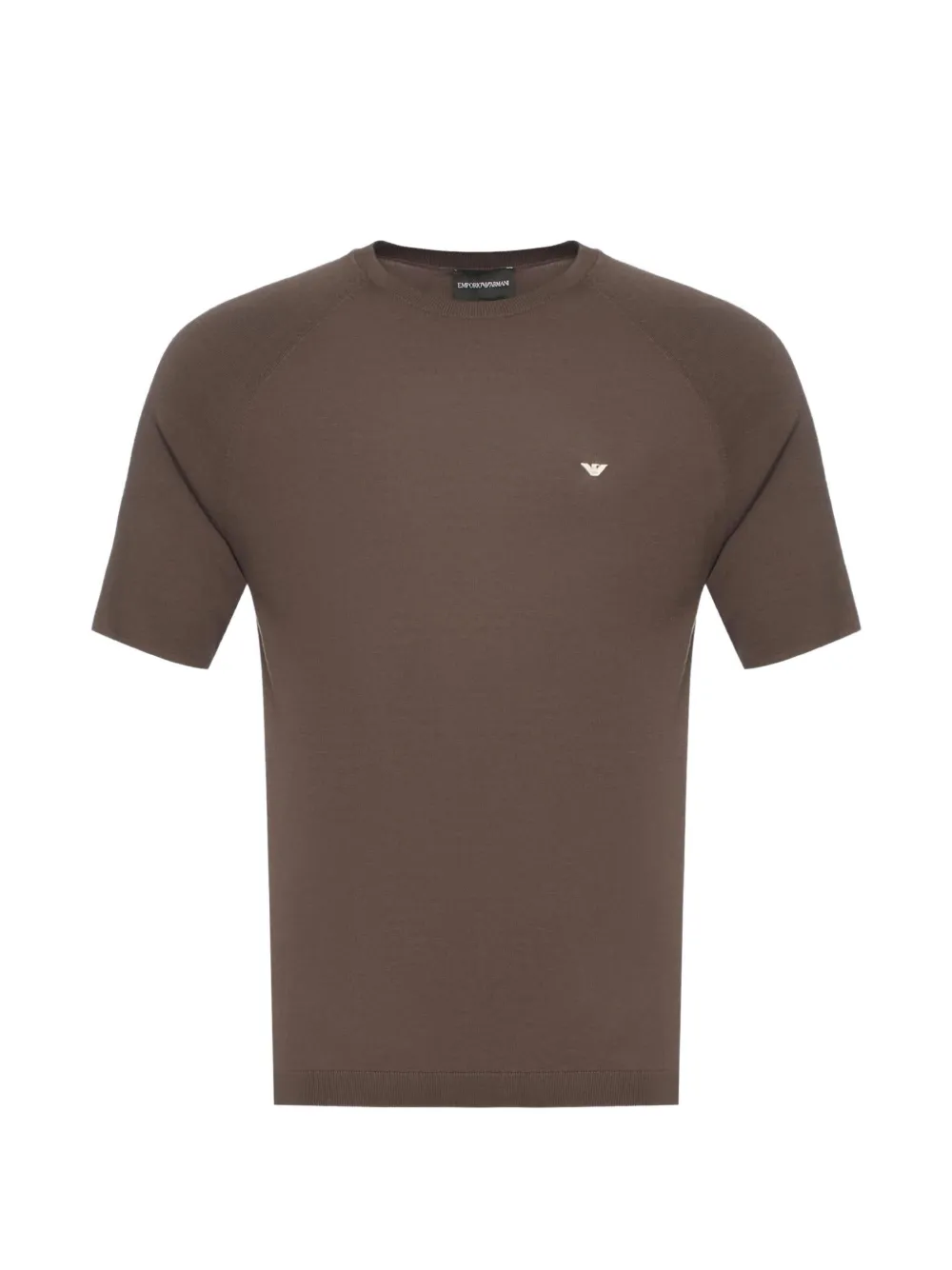 Emporio Armani raglan-sleeve logo-patch T-shirt Bruin