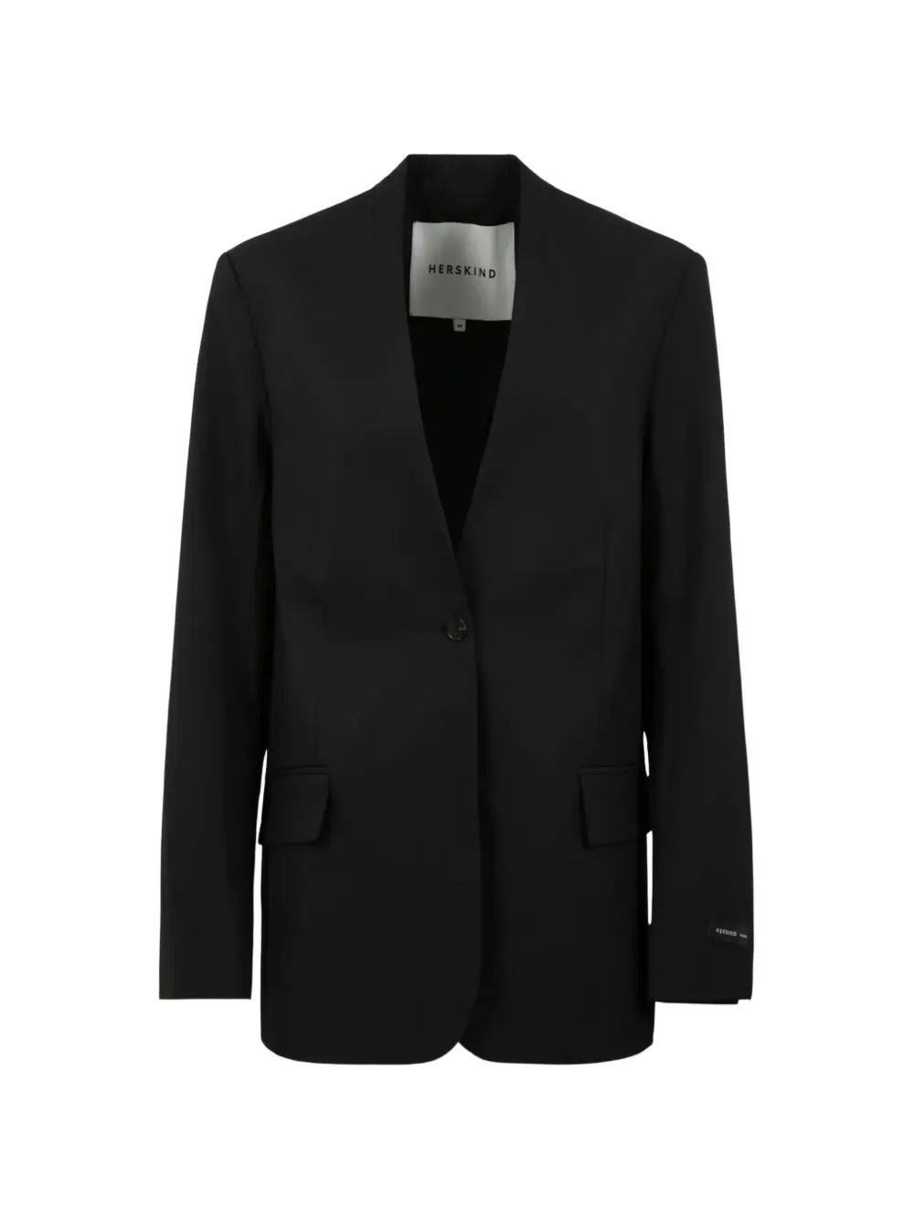 HERSKIND Clarissa tie-waist blazer Zwart