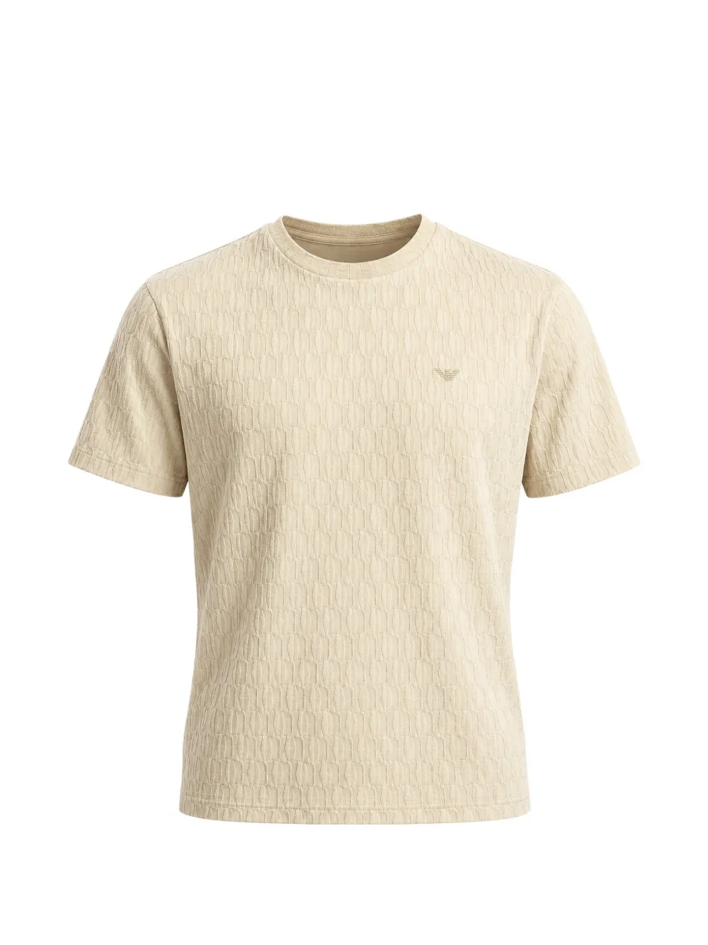 Emporio Armani jacquard logo-motif T-shirt - Toni neutri