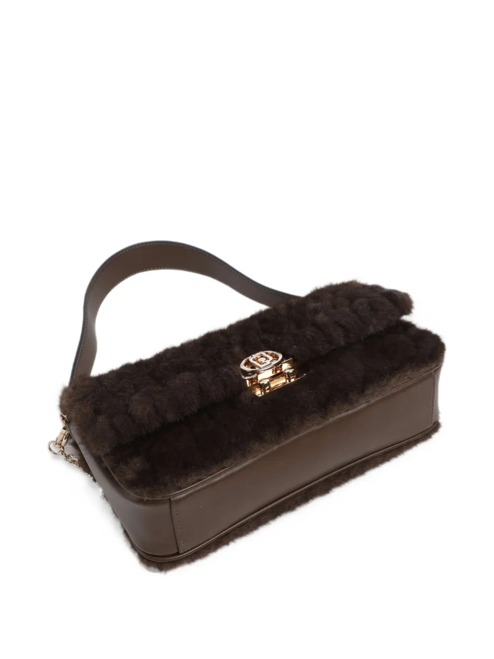LIU JO faux-fur shoulder bag - Marrone