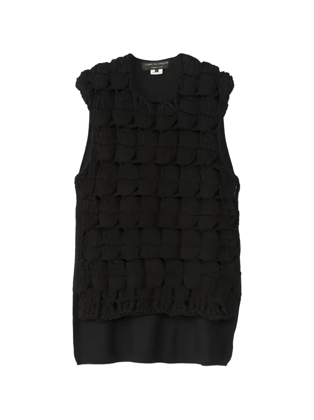 Comme des Garçons Homme Plus chunky-knit sleeveless sweater Zwart