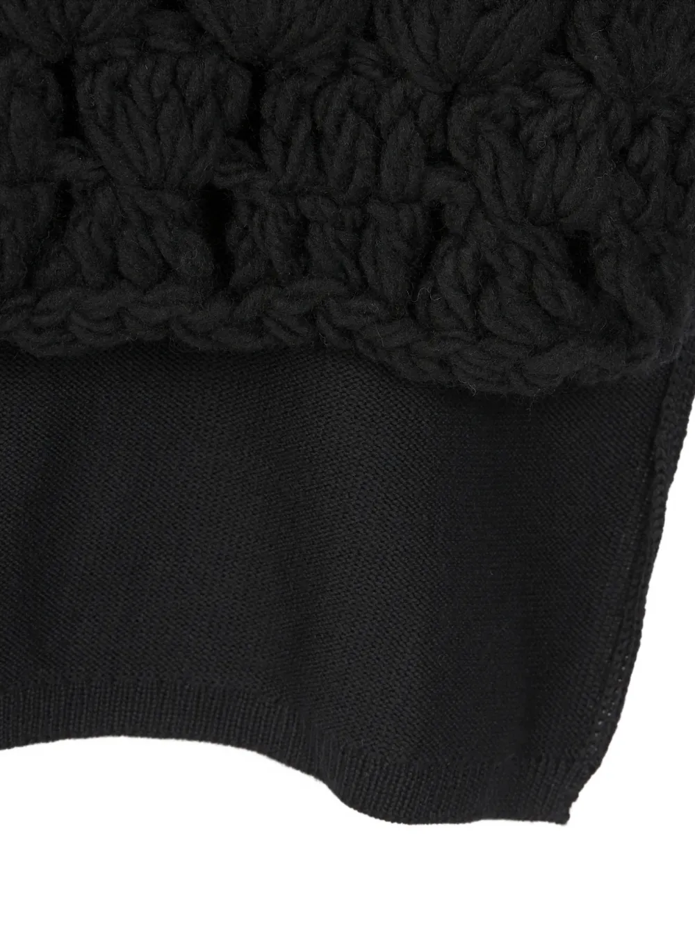 Comme des Garçons Homme Plus chunky-knit sleeveless sweater Zwart