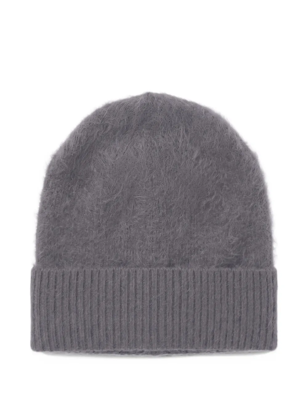 Absolut cashmere Moira muts met geribbelde afwerking Grijs