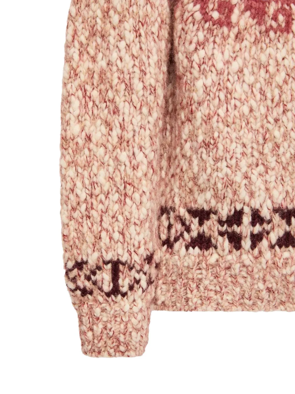 Moncler Enfant Fair Isle chunky-knit sweater Beige